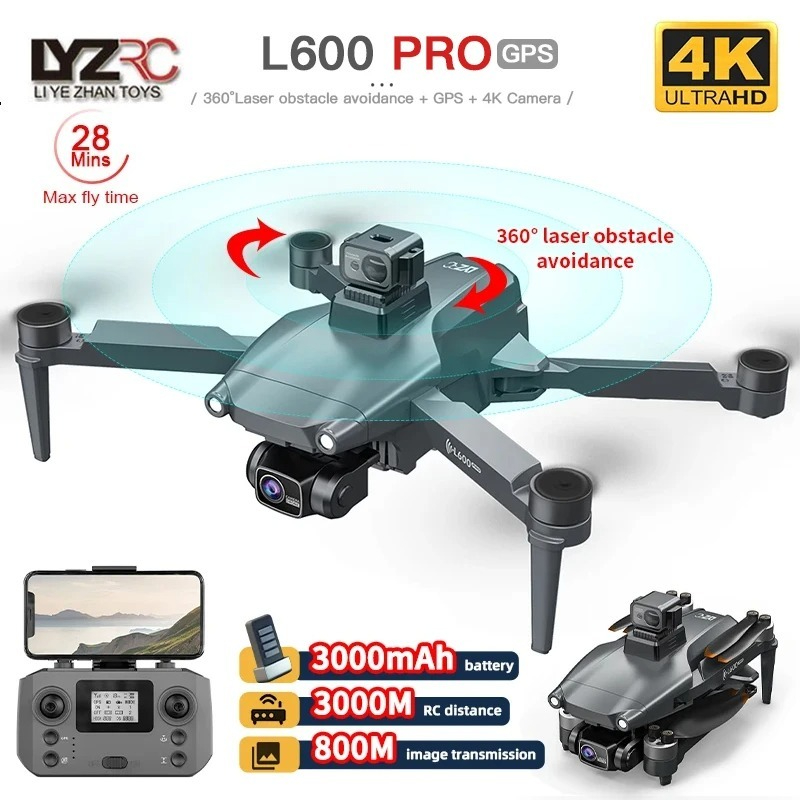 L600 PRO RC Drone 4K HD Dual C - Drone Vs Rc Helicopter review and price