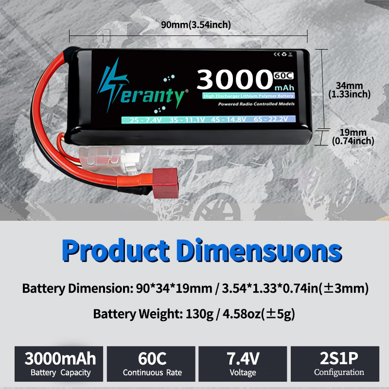 TERANTY 2S 3000mAh Lipo Batter - Drone Rc Leading review and price