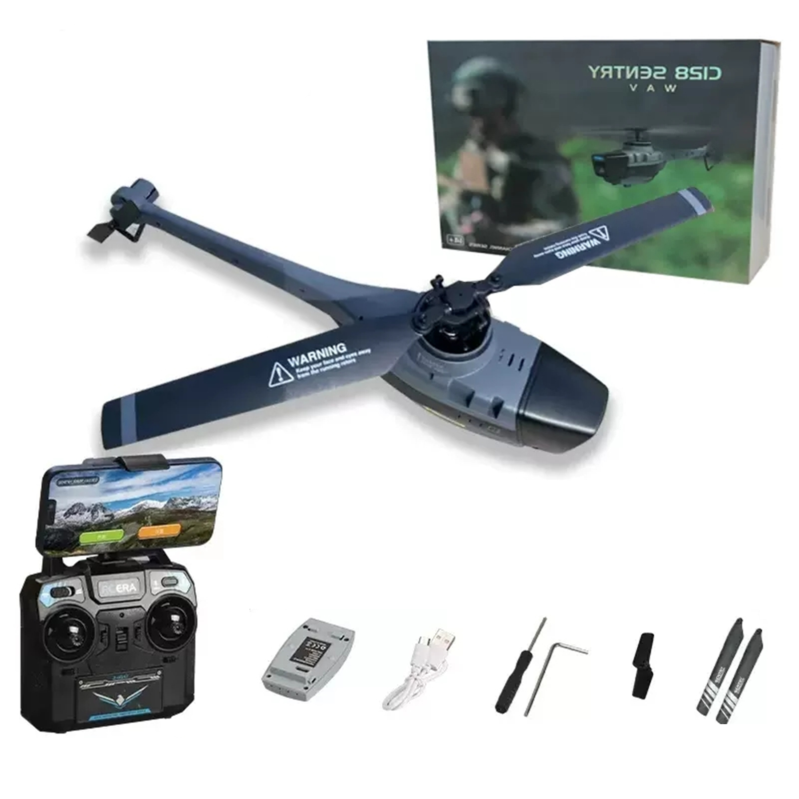 C128 RC Helicopter 4 Propeller - Drone Vs Rc Helicopter review and price