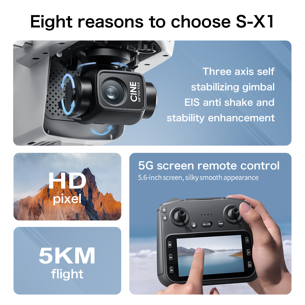 Original S-X1 Drone 8K HD Prof - Drone Vera Rc review and price